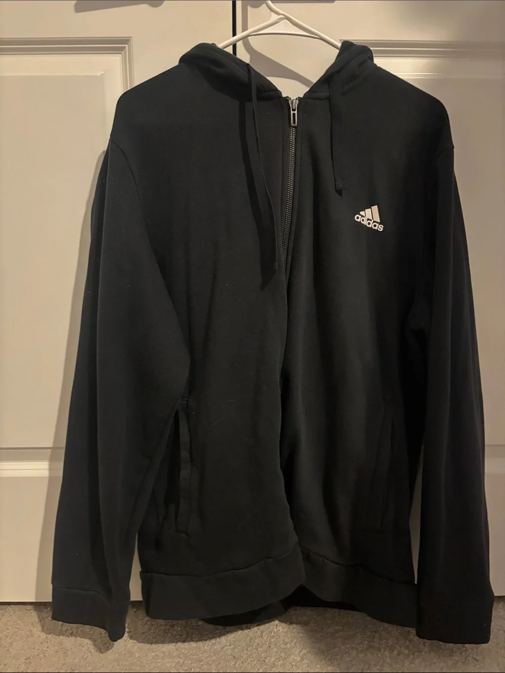 adidas black zip